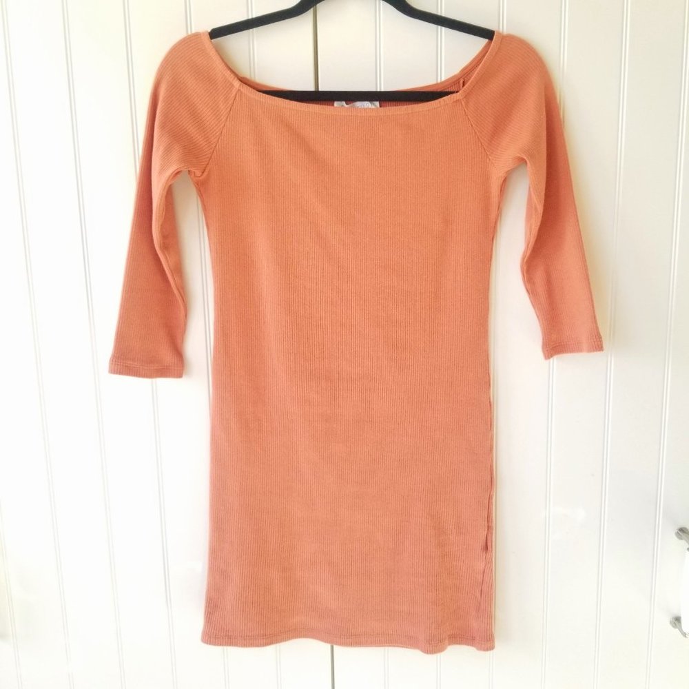 Forever 21 Coral Bodycon Mini Dress - Large